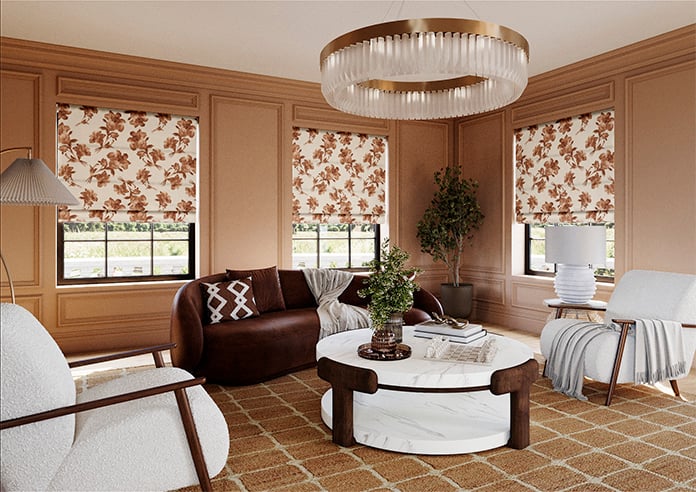 Ted Baker Midnight Garden, Terracotta - Twist&Fit Roman Blind - Image 7